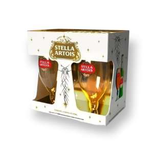 Stella Artois Set 1 Chalice *330ml + 4 Latas *473ml